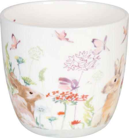 Könitz Porzellan Könitz Kaffeetasse Spring Bunnies – 420 ml, Ø 9,7 cm, Porzellan, Mehrfarbig, spülmaschinenfest