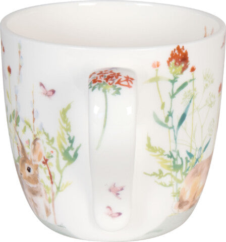 Könitz Porzellan Könitz Kaffeetasse Spring Bunnies – 420 ml, Ø 9,7 cm, Porzellan, Mehrfarbig, spülmaschinenfest