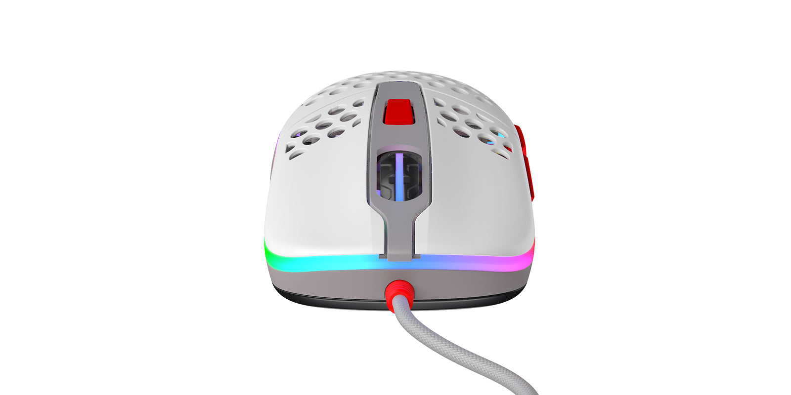 R-Go Tools CHERRY XTRFY M42 Gaming-Maus – kabelgebunden, 125/500/1'000 Hz, beidhändig, RGB-Beleuchtung, mehrfarbig