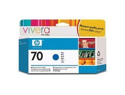 HP Tintenpatrone 70, cyan, 130 ml – für Inkjetdrucker, Multifunktionsgeräte