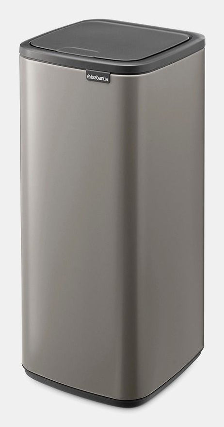 Brabantia Papierkorb – 30 l – Stahl, platin – B × H 280 × 650 mm