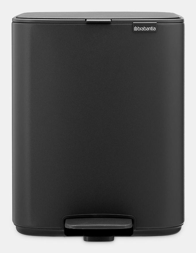 Brabantia Papierkorb Bo – 12 l – Stahl, Anthrazit – B × H 292 × 369 mm