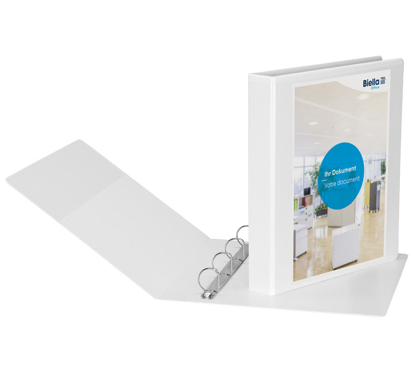 Biella Sichtbuch Creative PP XL – A4, mit Fronttasche, weiss, Karton
