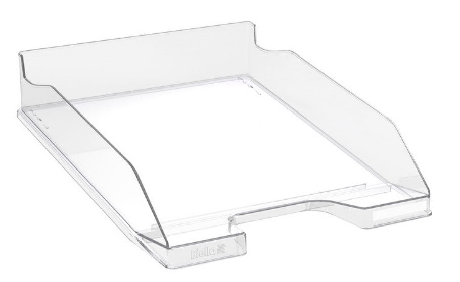 Biella Combo-Midi – Briefkorb für A4+, Kunststoff, Transparent, Glänzend, 347 × 65 × 255 mm