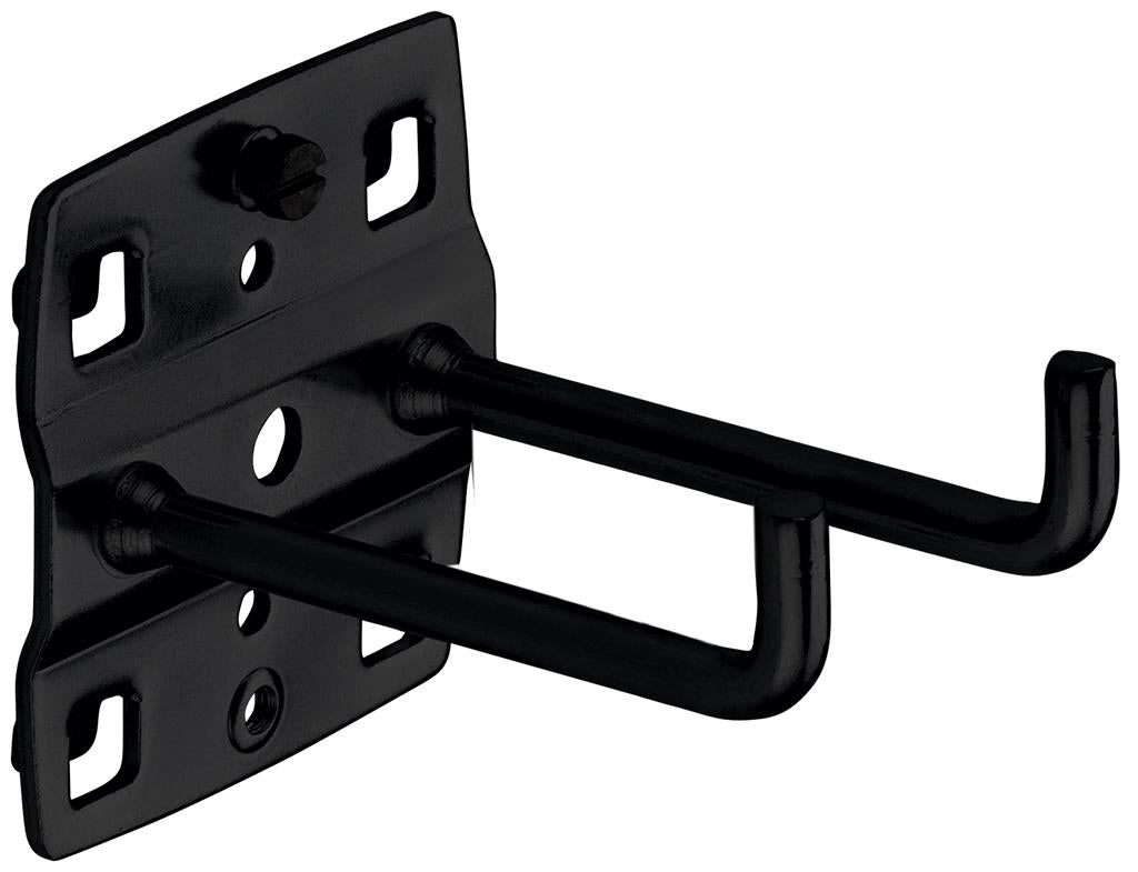 Kraftwerk Wandhalterung – 1-teilig, doppelt, senkrecht, schwarz, B 75 × H 20 × T 20 mm