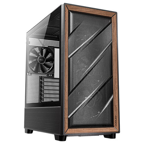 Antec FLUX – PC-Gehäuse – Midi-Tower ATX, Schwarz, Seitenfenster, 5× Lüfter, 360/420 mm Radiatorunterstützung