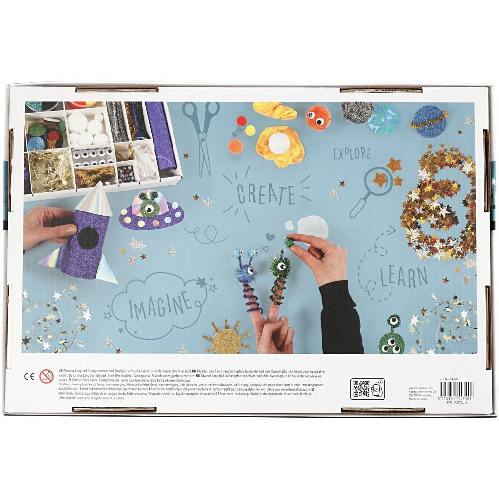 Creativ Company Kreativbox – Bastelset – Weltraum – 16-teilig – ab 3 Jahren