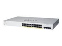 Cisco CBS220-24P-4G – Managed Switch – 24×GbE, 4×SFP, L2, PoE, 1U