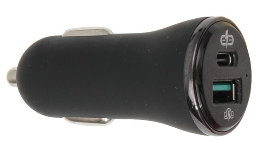 Brodit 945014 Auto-Ladegerät 36 W – USB-C×1, USB-A×1 – QC 3.0 – Schwarz
