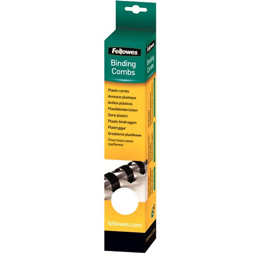 Fellowes CombBind Plastikbinderücken – A4 – Ø 8 mm – bis 40 Blatt, weiss