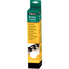 Fellowes Plastikbinderücken – A4 – Ø 15 mm – bis 80 Blatt, weiss