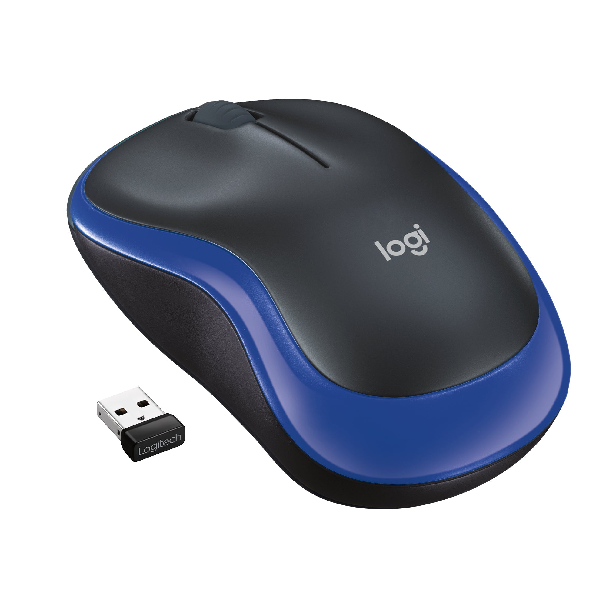 Logitech M185 Blaue Maus – kabellos