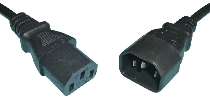 Diggelmann Verlängerungs-Netzkabel – SPVB10-2, 2 m, C13, C14