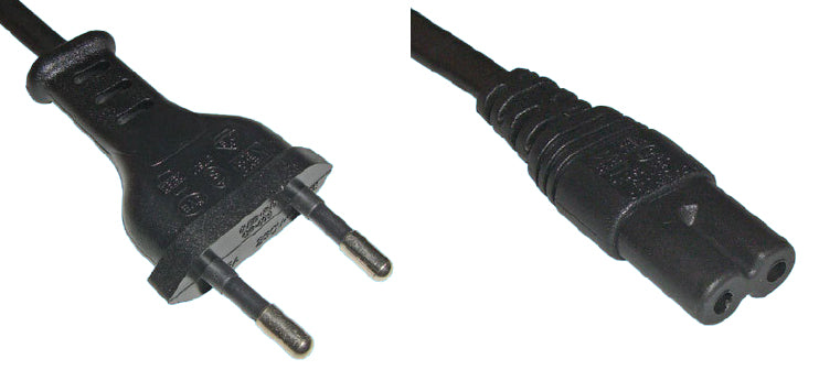 Diggelmann Netzkabel – T26–IEC C7, 3 m, 250 V/2,5 A, schwarz