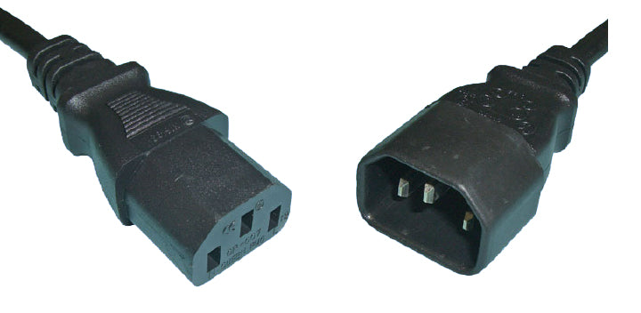 Diggelmann Netzkabel – IEC C14 zu IEC C13, 0,5 m, 10 A, schwarz