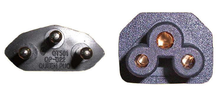 Diggelmann Netzkabel – T12/C5, 0,5 m, 3-polig schwarz