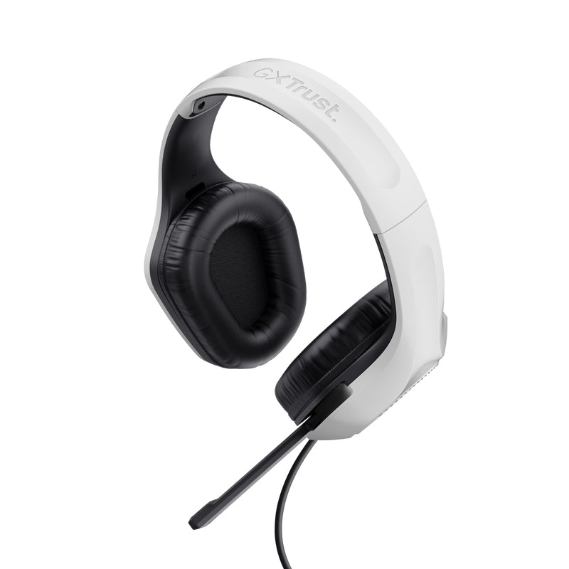 Trust GXT415PS Zirox Gaming-Headset – On-Ear, Stereo, Kabelgebunden, 3,5 mm Klinke, für PlayStation 5 (PS5), Weiss