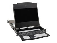 Tripp Lite B030-DP16-17DIP – 17" Rack-LCD-Konsole – 16-Port DisplayPort KVM, 1920 × 1080, USB 2.0-Hub, 1U