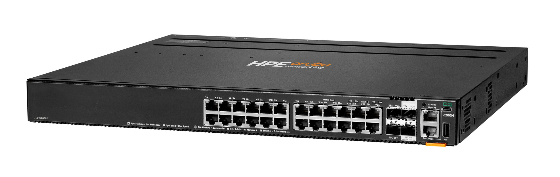 HPE Aruba CX 6200M – Managed Switch – 24×GbE, 4×10G SFP+, 19" Rack