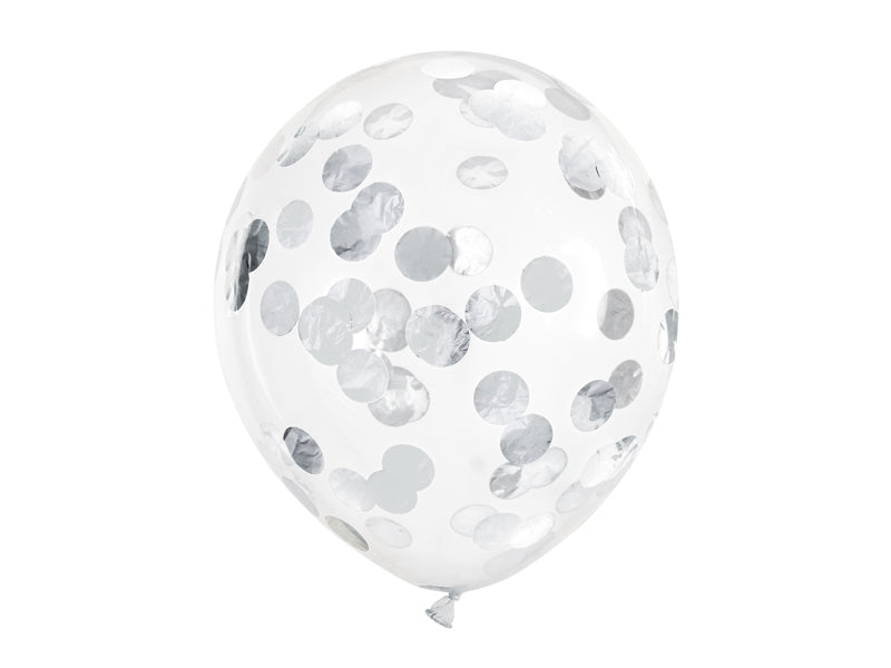 PartyDeco Hochzeitsluftballons – transparent – Ø 30 cm – Latex – 6 Stk