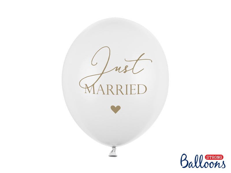 PartyDeco Hochzeitsballons – Weiss – Ø 30 cm – Latex – 6 Stk