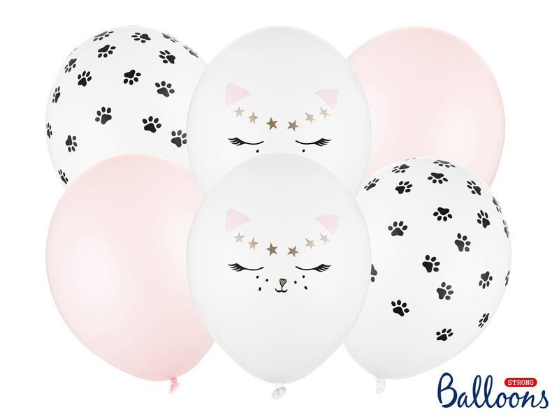 PartyDeco Kätzchen Luftballons – Mehrfarbig – Ø 30 cm – Latex