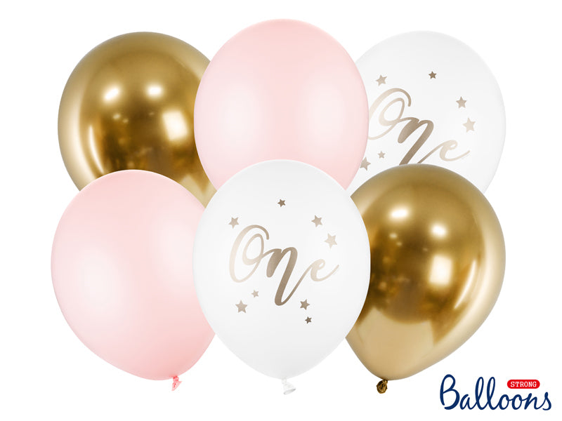 PartyDeco Baby Luftballons – rosa – Ø 30 cm – Latex – 6 Stk