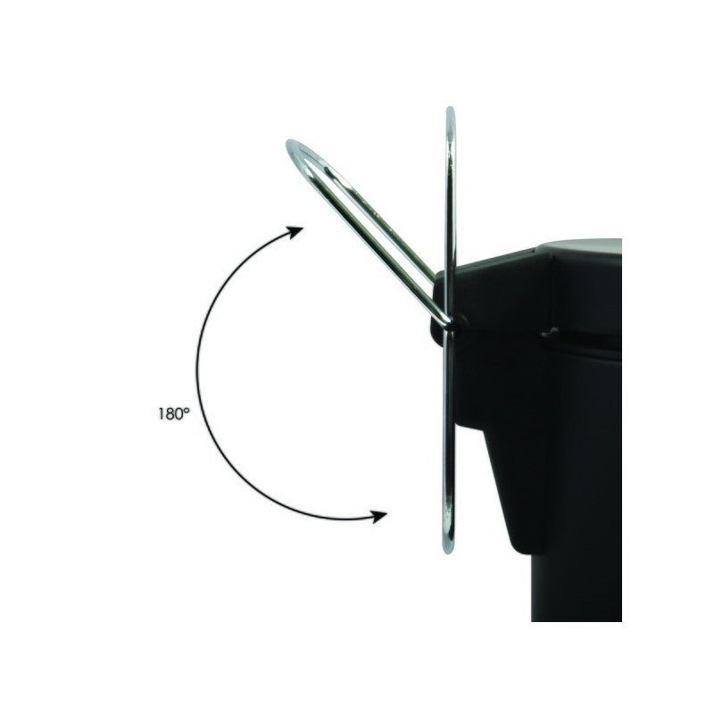 MSV Treteimer – 20 l – Stahl, rund – schwarz