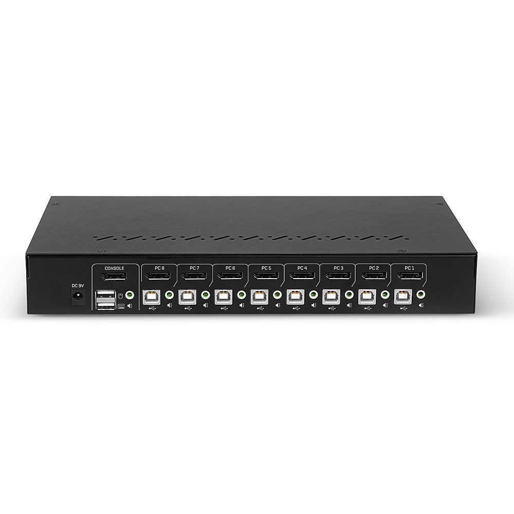 Lindy KVM-Switch 8-Port, DisplayPort 1.2/USB 2.0/Audio