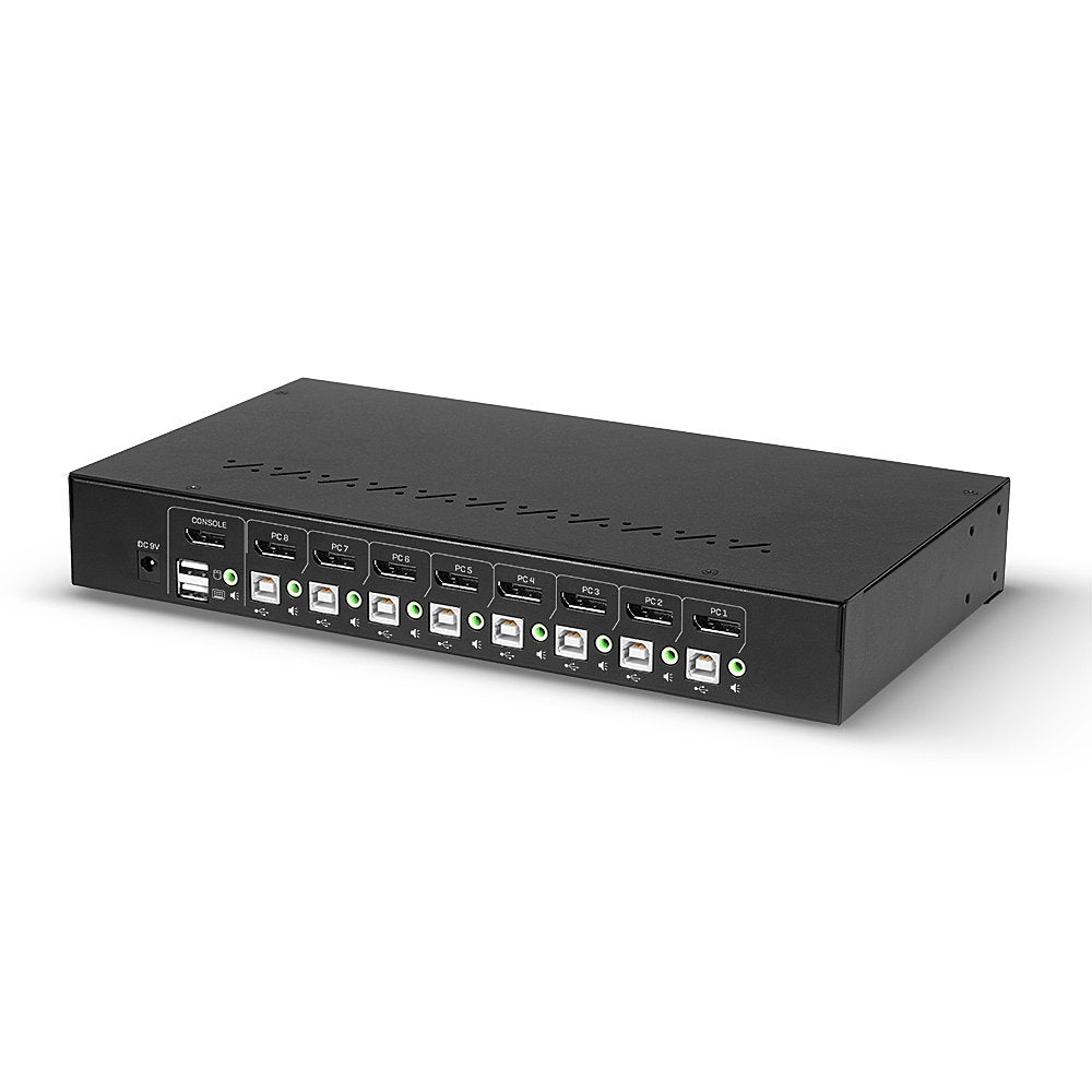 Lindy KVM-Switch 8-Port, DisplayPort 1.2/USB 2.0/Audio