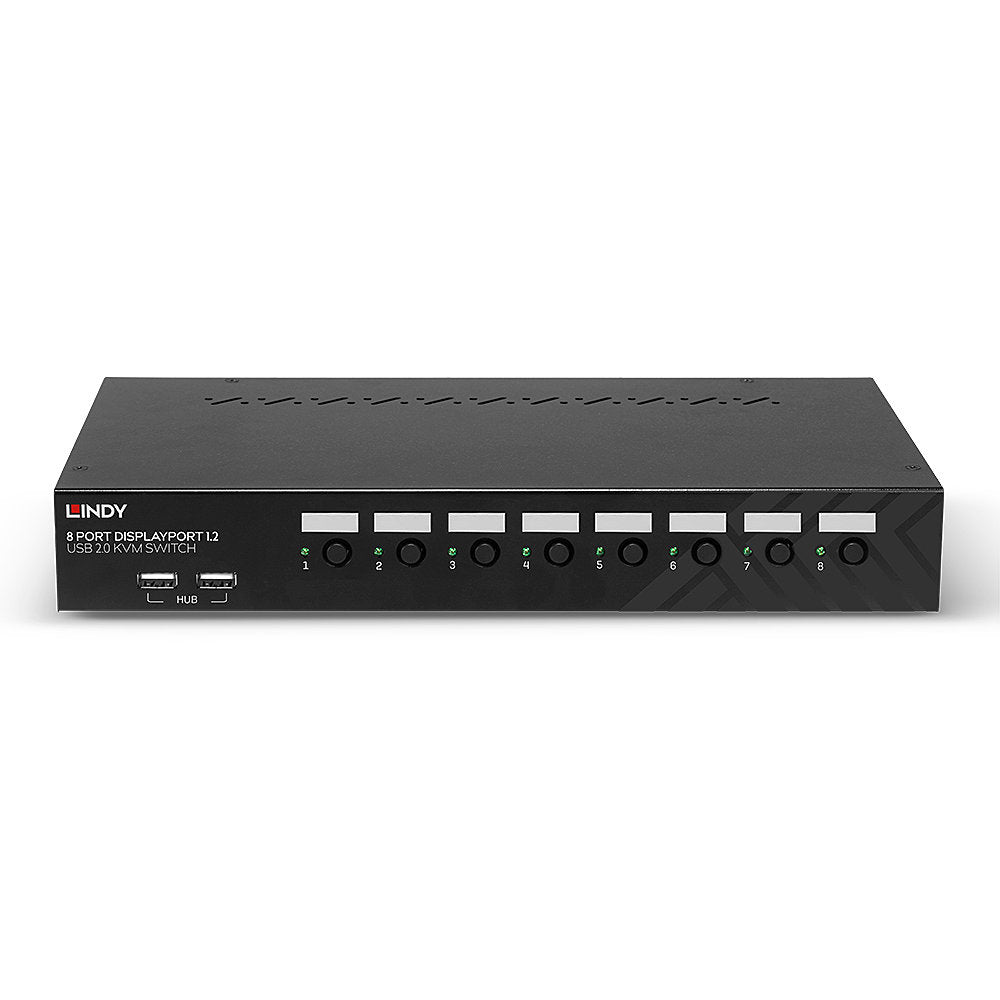 Lindy KVM-Switch 8-Port, DisplayPort 1.2/USB 2.0/Audio