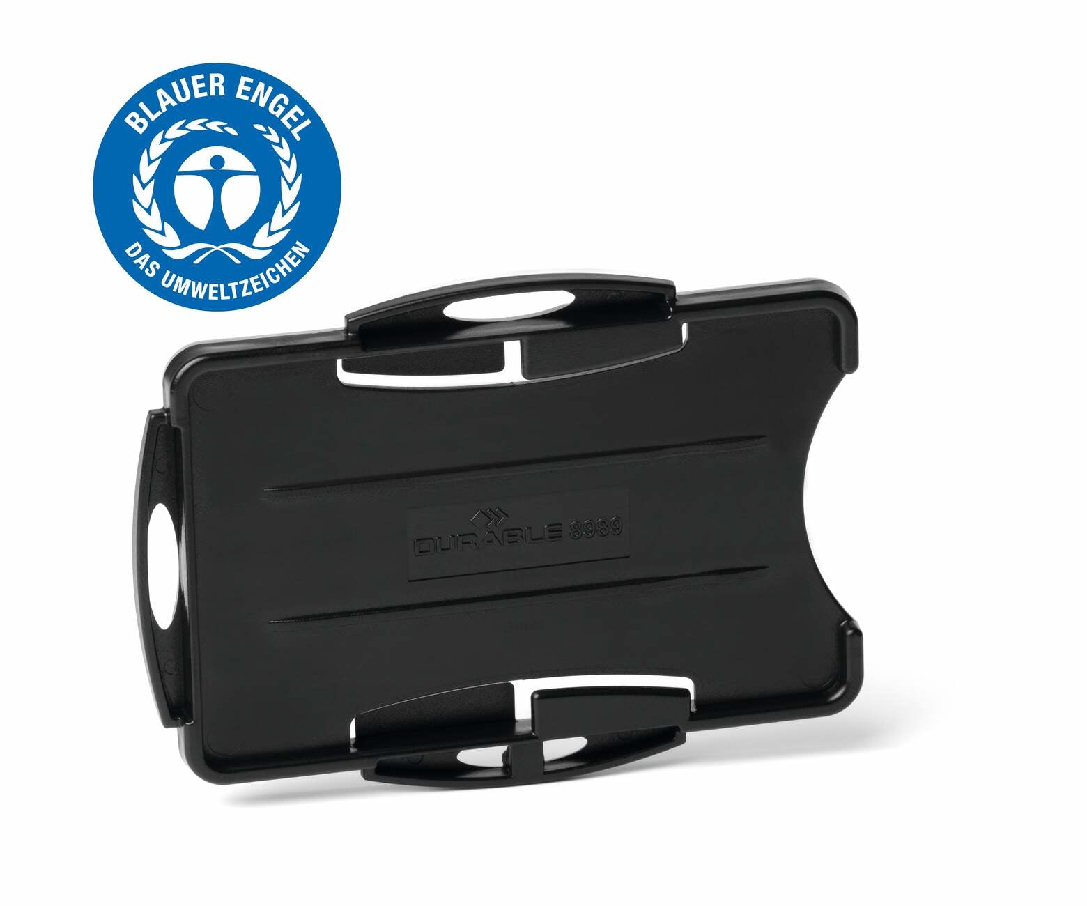 Durable Ausweishalter – 87 × 54 mm, grau, für 2 Betriebs-/Sicherheitsausweise, 10er-Pack