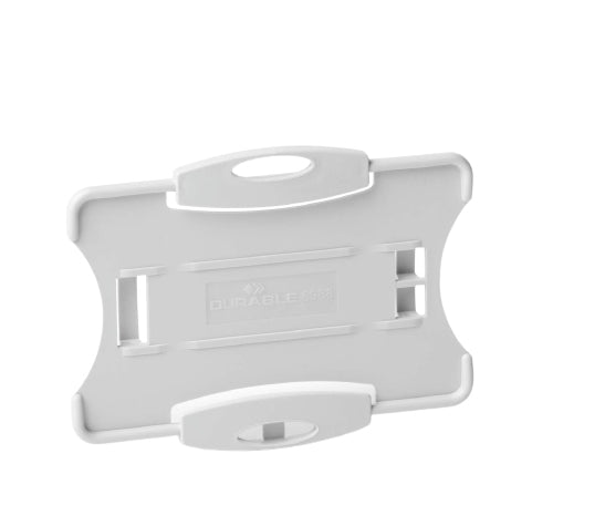 Durable Ausweishalter – 87 × 54 mm, grau, für 1 Betriebs-/Sicherheitsausweis, 10er-Pack