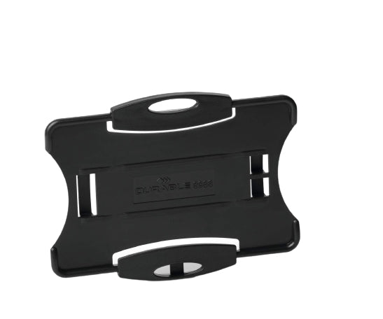 Durable Ausweishalter – 87 × 54 mm, schwarz, Kunststoff, für 1 Betriebs-/Sicherheitsausweis