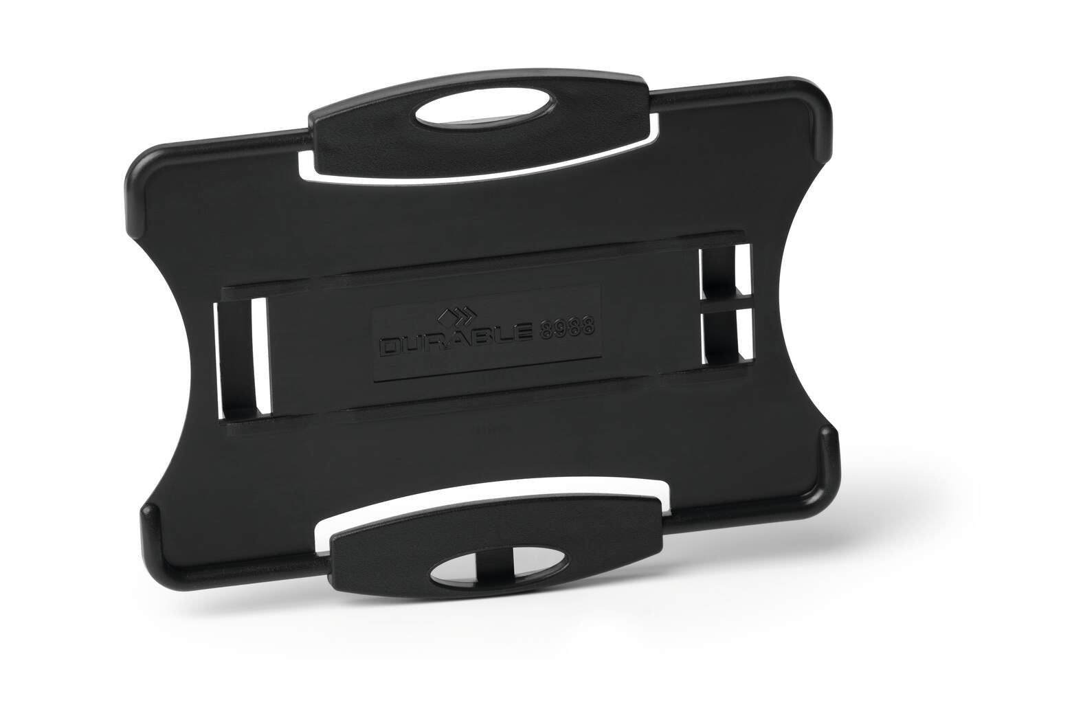 Durable Ausweishalter – 87 × 54 mm, schwarz, Kunststoff, für 1 Betriebs-/Sicherheitsausweis