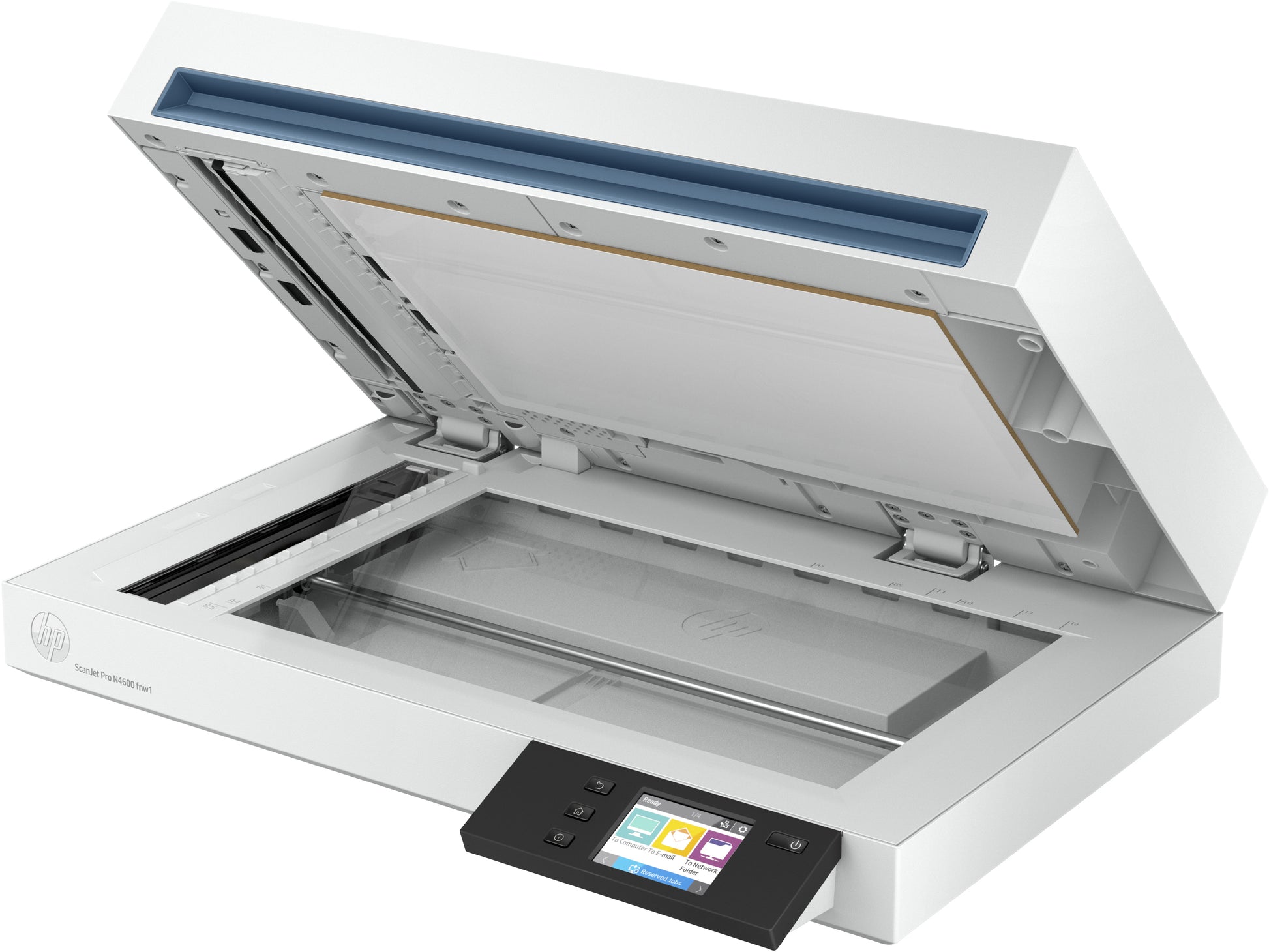 HP Scanjet Pro N4600 Fnw1 – Flachbett + ADF, A4, Duplex, 40 Seiten pro Minute, ADF 100 Blatt, WLAN, 1'200 dpi