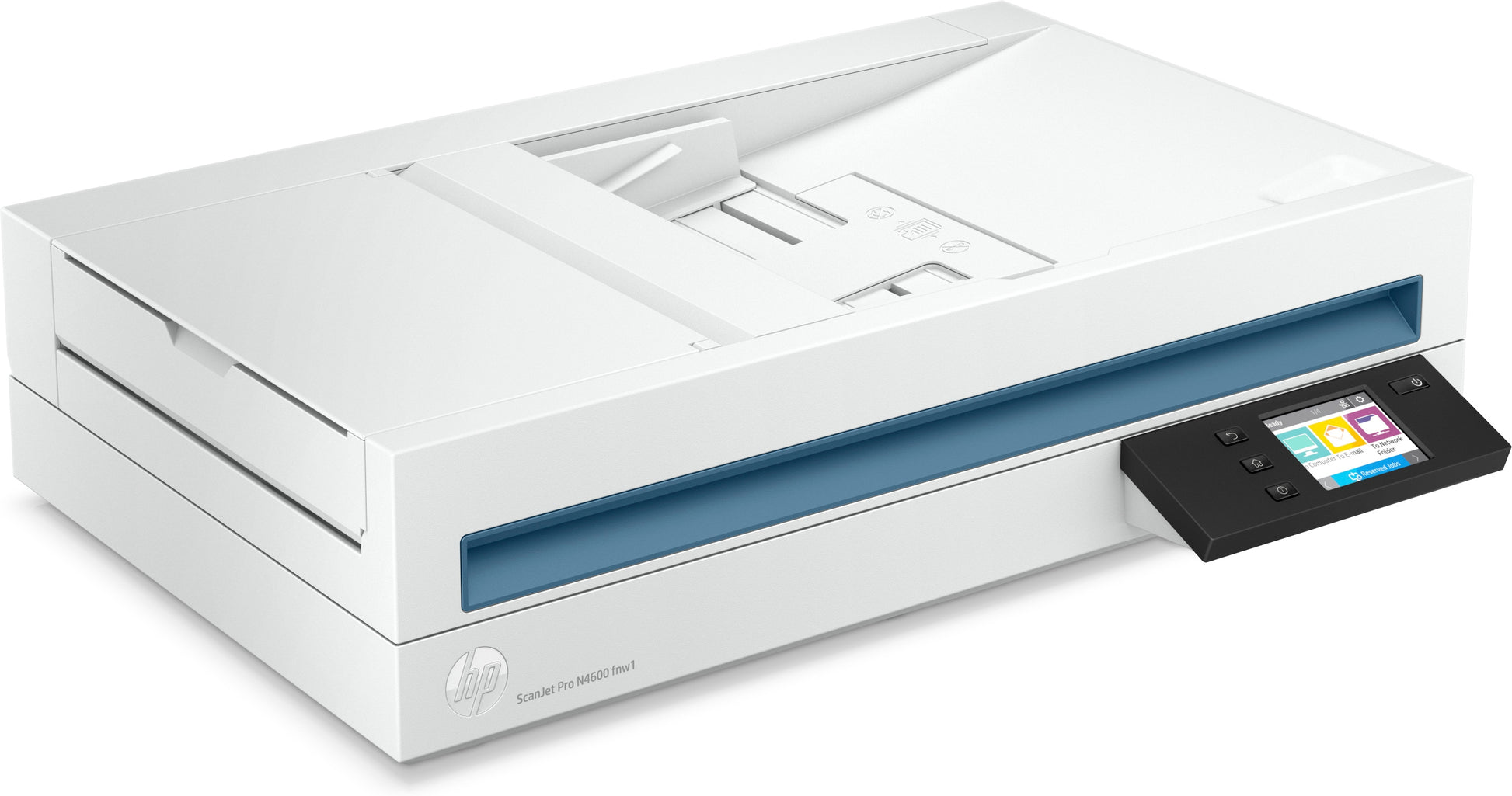 HP Scanjet Pro N4600 Fnw1 – Flachbett + ADF, A4, Duplex, 40 Seiten pro Minute, ADF 100 Blatt, WLAN, 1'200 dpi