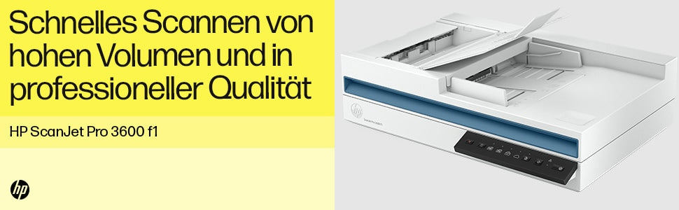 HP Scanjet Pro 3600 F1 – Flachbettscanner mit ADF, A4, Duplex, 30 ppm, 1200 dpi, USB