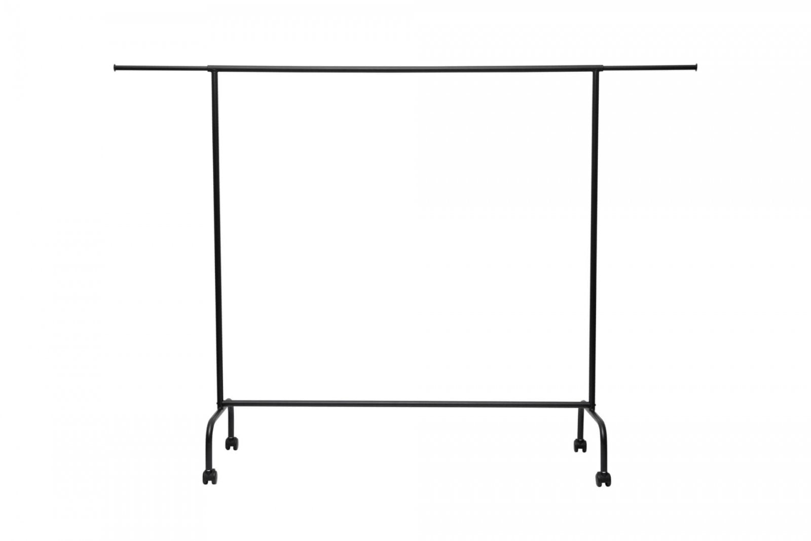 MAULlimbo Garderobenständer (mit Rollen, ausziehbare Seitenarme) – Metall – schwarz – 1510 mm