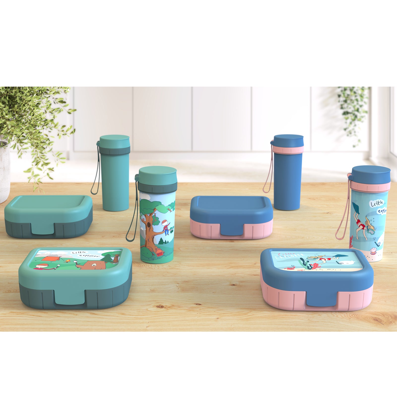 Rotho Memory Kids – Lunchbox 1 l, 16,6 × 13,6 × 6,1 cm, Polypropylen (PP), grün
