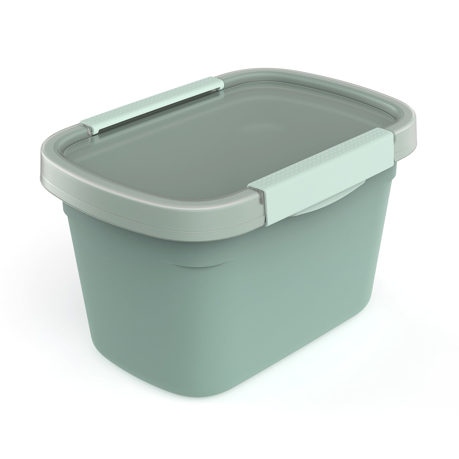 Rotho Kühlschrankdose Clic Eco – 2,2 l – rechteckig – 15 × 13,5 × 22 cm – Kunststoff – grün
