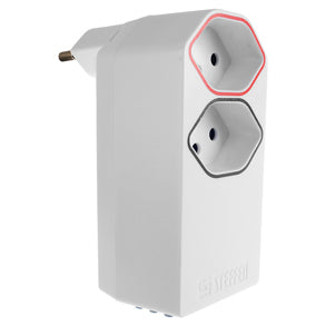 Steffen Digitale Zeitschaltuhr – 20 Programme, IP20, T12/T13, 230 V, 10 A, Zwischenstecker – Weiss – 1204455