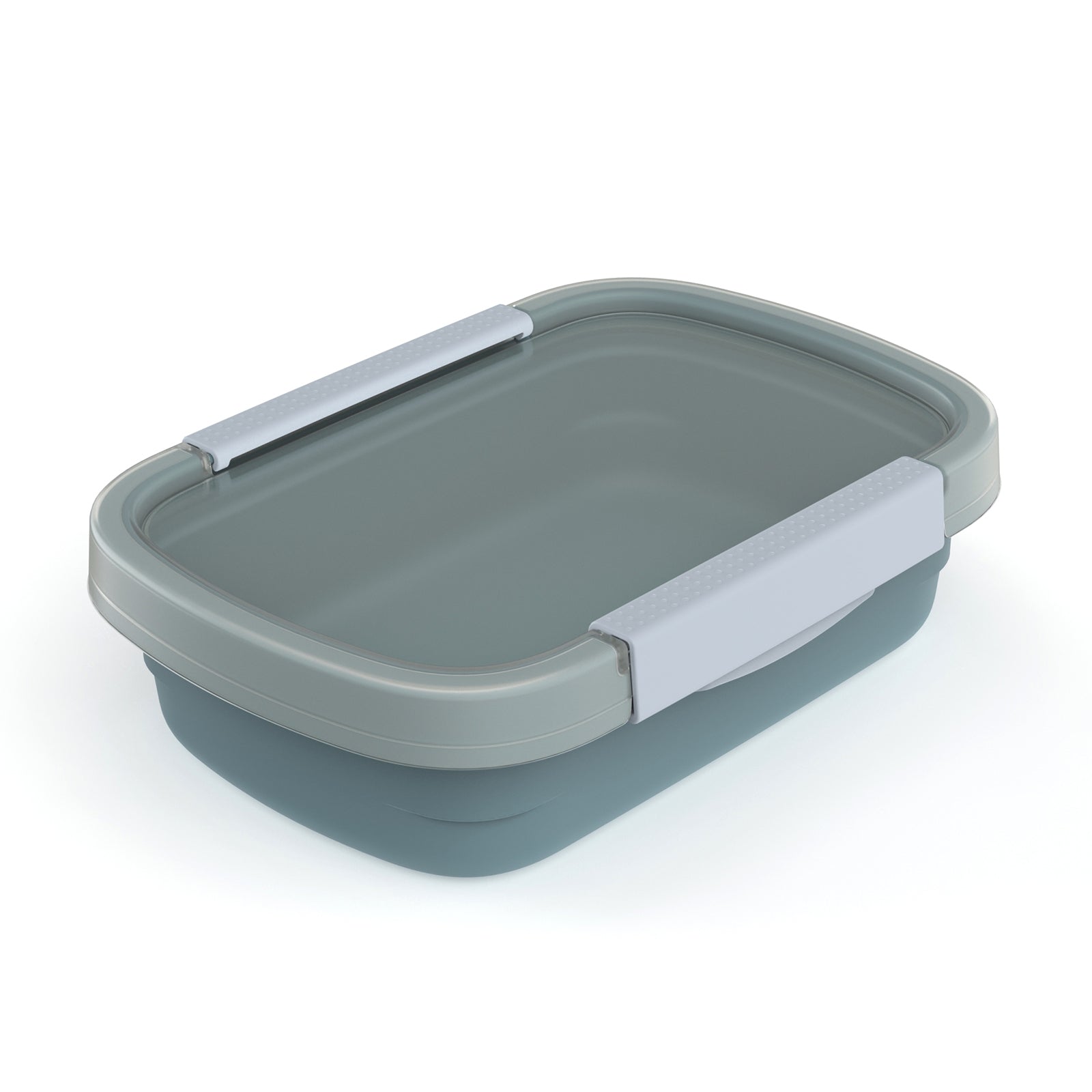 Rotho Kühlschrankdose Clic Eco – 0,8 l – rechteckig – 15 × 6,1 × 22 cm – Kunststoff – blau