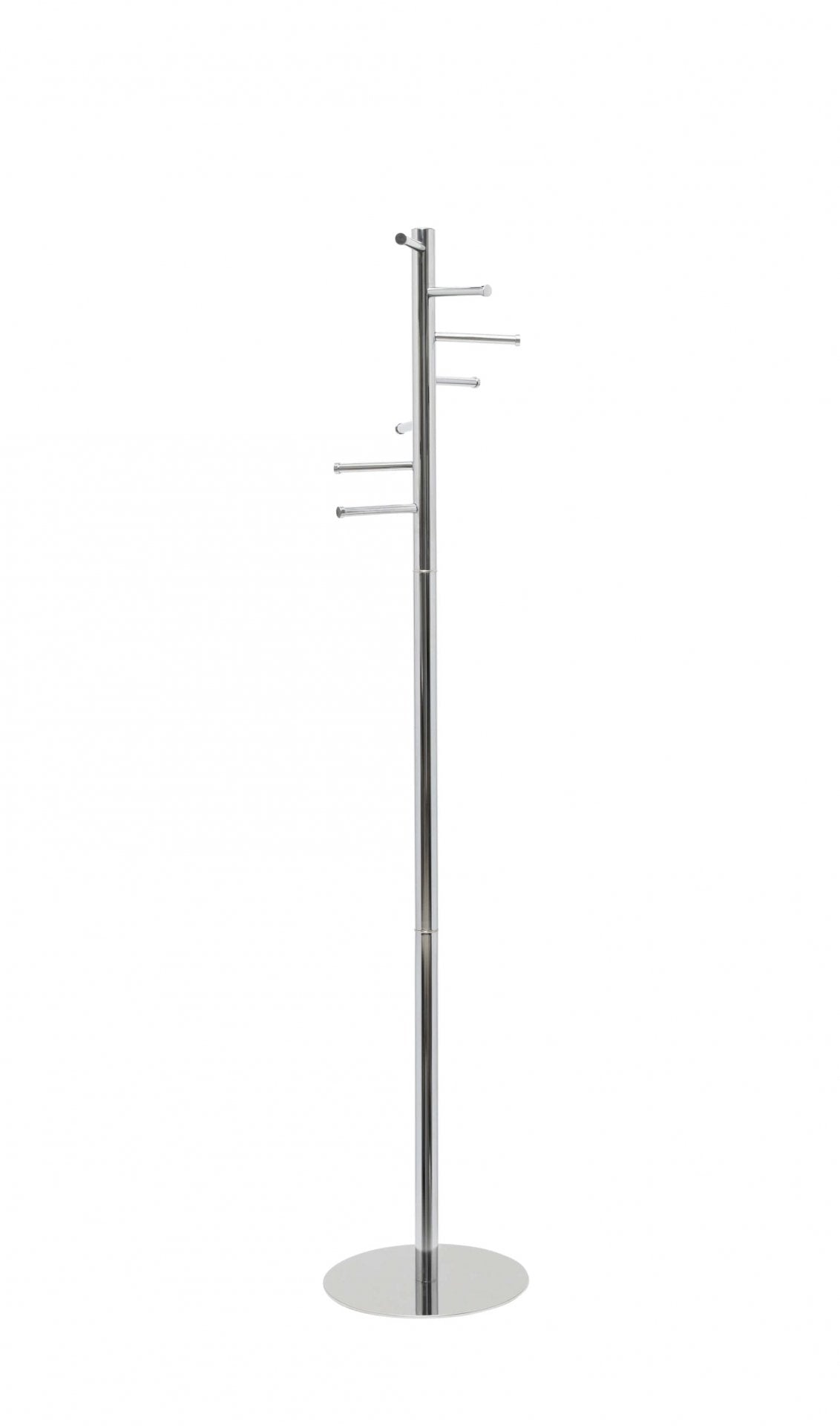 MAUL Garderobenständer MAULcalima 9406496 – 7 Haken, Höhe 177 cm, Silber, Metall