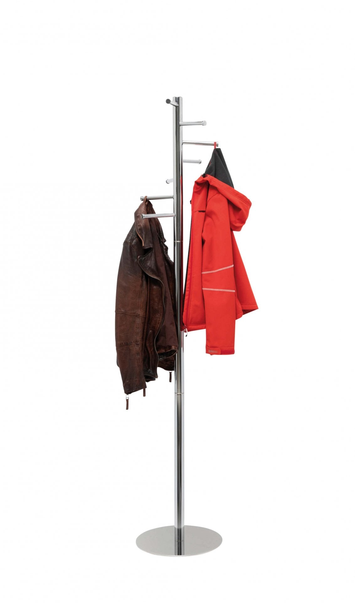 MAUL Garderobenständer MAULcalima 9406496 – 7 Haken, Höhe 177 cm, Silber, Metall
