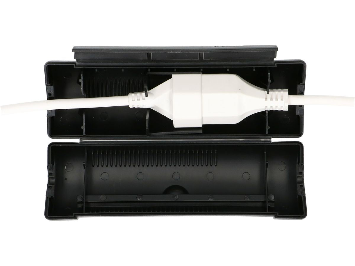 Max Hauri AG Max Hauri Aussen-Kabelbox, 200×64×52 mm, IP44 – schwarz