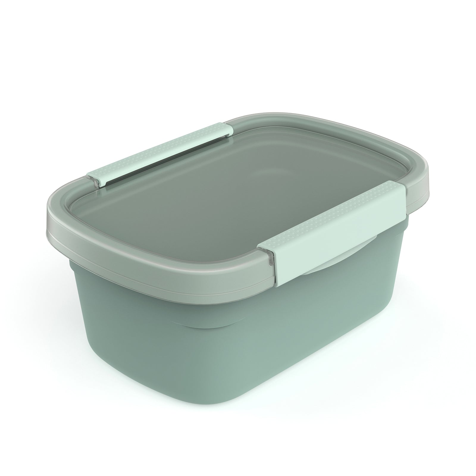 Rotho Kühlschrankdose Clic Eco – 1,5 l – rechteckig – 15 × 9,6 × 22 cm – Kunststoff – Grün