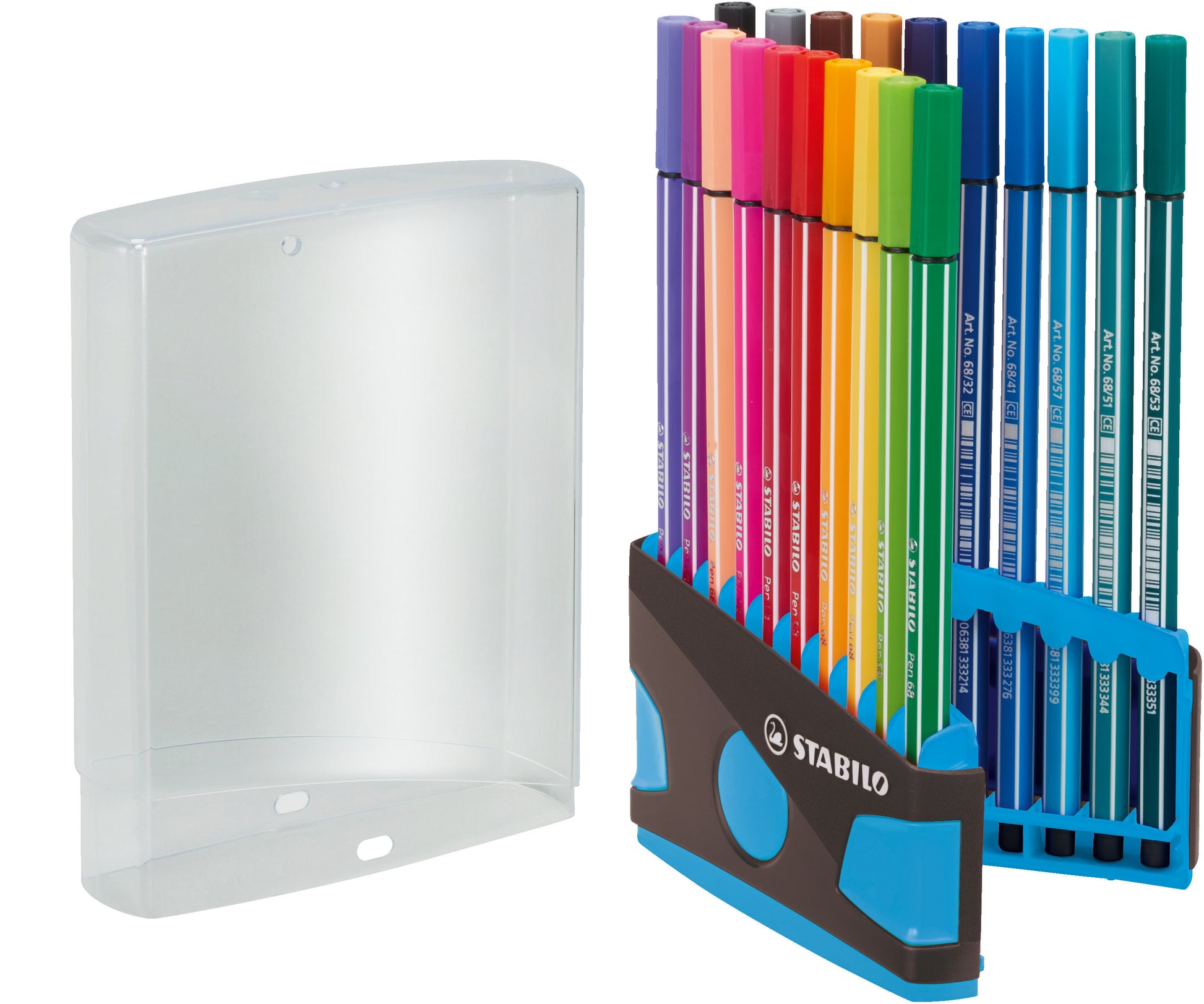STABILO Pen 68 Filzstift – Rundspitze, 1 mm, wasserbasiert, 20 Farben