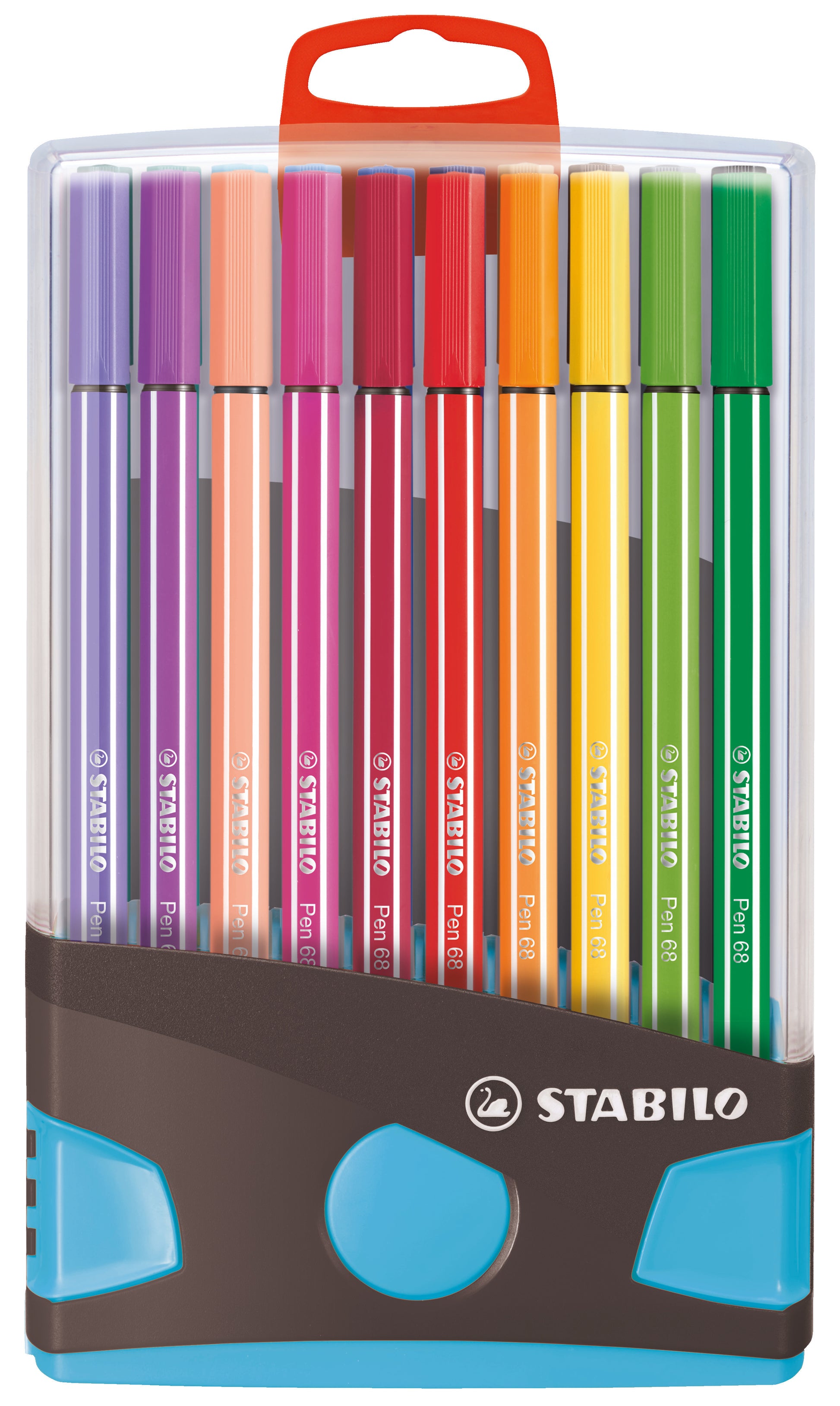 STABILO Pen 68 Filzstift – Rundspitze, 1 mm, wasserbasiert, 20 Farben