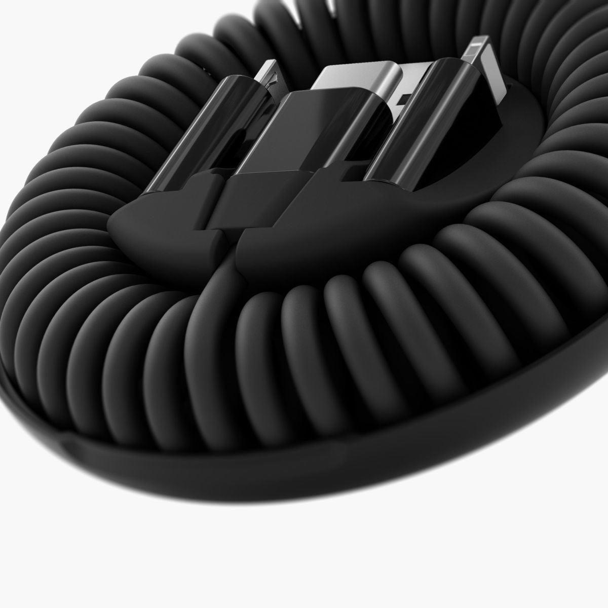 Vonmählen USB-C auf Micro-USB-B Kabel – USB 2.0 (480 Mbit/s) – 0,9 m – Spiralkabel – Schwarz